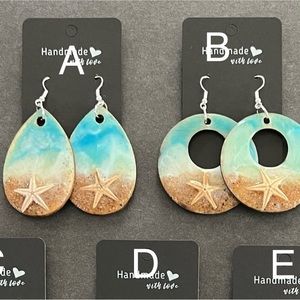 Nautical Handmade Epoxy Resin Earrings